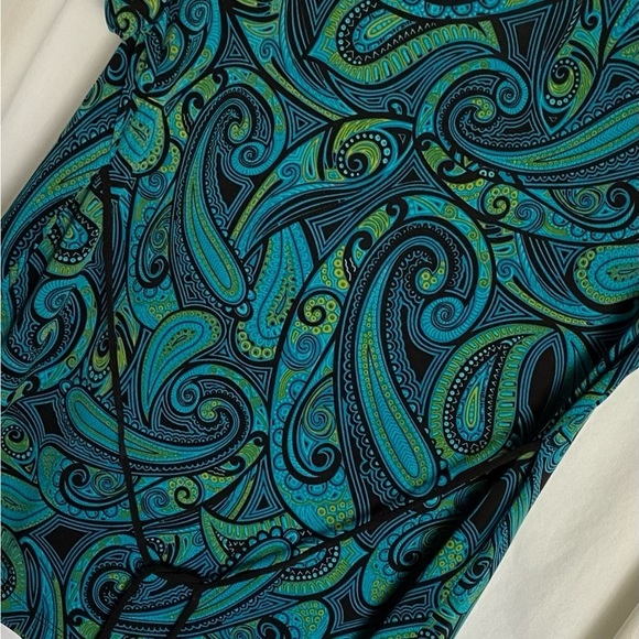Vintage/Retro APT.9 Sz-LP Paisley Top-Deep Riveted Neckline, Waist Ties, In VGUC - Picture 13 of 16